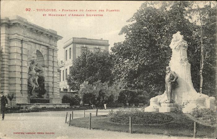Toulouse Haute-Garonne Fontaine du Jardin des Plantes Monument