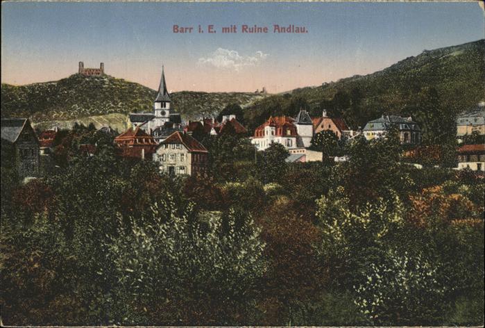 Barr Bas-Rhin Vue partielle eglise Chateau Andlau Rui
