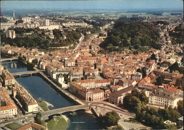 Epinal Vosges Vue generale aerienne pont Moselle