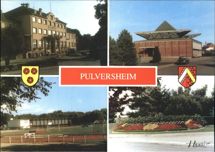 Pulversheim Mairie Eglise Stade Wappen