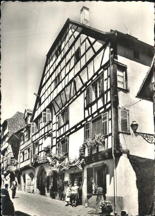 Riquewihr Haut Rhin Restaurant Au Dolder Fachwerkhaus