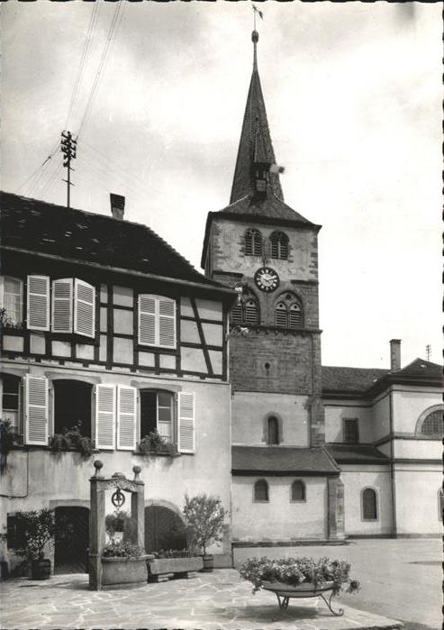 Turckheim Haut Rhin La Mairie et l'eglise