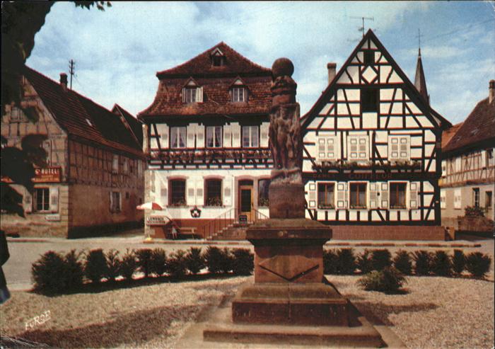 Woerth Bas Rhin Stele romaine Hotel monument Fachwerkha