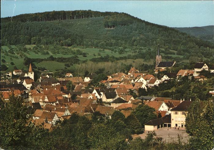Lembach Bas Rhin Elsass Vue generale eglise