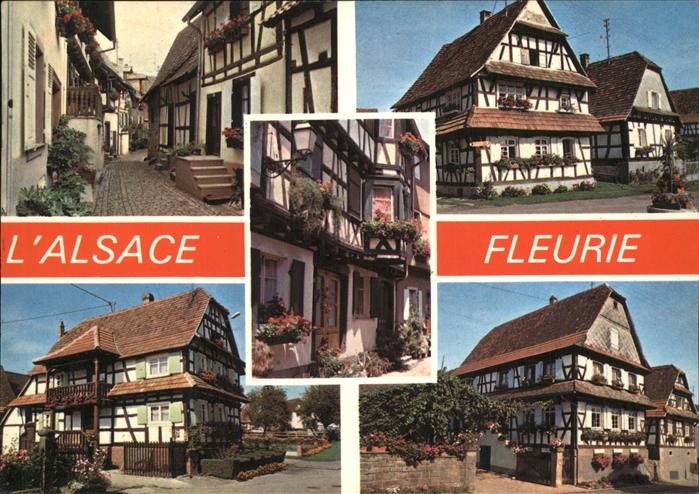 Alsace Elsass L'Alsace fleurie vues partielles des vi