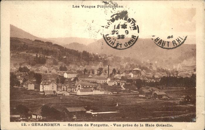 Gerardmer Vosges Section de Forgotte vue prise de la Hai