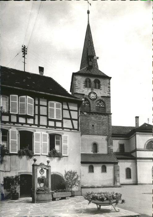 Turckheim Haut Rhin La Mairie et l'eglise