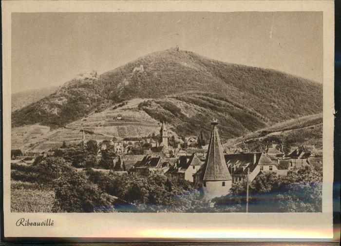 Ribeauville Haut Rhin Elsass Vue generale eglise chateau