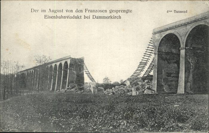 Dammerkirch Dannemarie Haut-Rhin von den Franzosen gesprengte Eisenbahnv