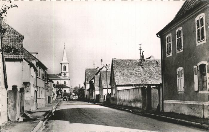 Oberhergheim Rue principale eglise