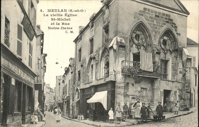 Meulan Vieille Eglise St Michel Rue Notre Dame