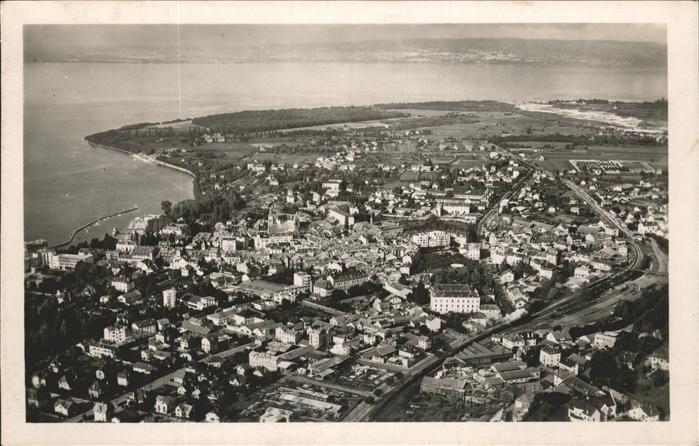 Thonon-les-Bains Vue aerienne Lac Leman