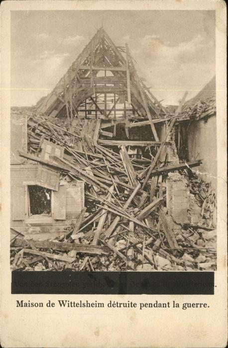 Wittelsheim Maison detruite pendant la guerre Trümm
