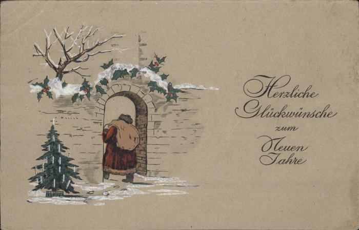 Neujahr Weihnachtsmann Grüsse