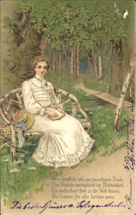 Poesie Frau Bank Gedicht