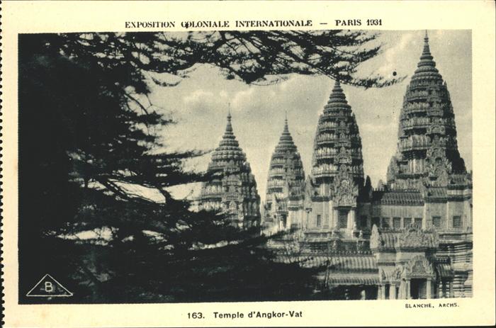 Exposition Coloniale Paris 1931 Temple d Angkor Vat