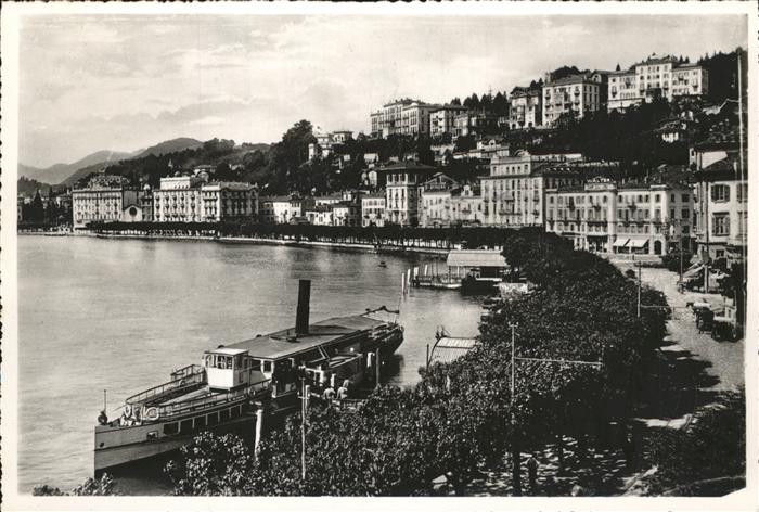 Dampfer Binnenschifffahrt Lugano Riva Vincenzo Vela e. Collina