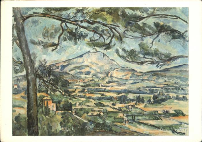 Kuenstlerkarte Nr. 124 P. Cezanne Sainte-Victoria Moun