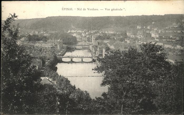 Epinal Vosges Nid de Verdure pont vue generale