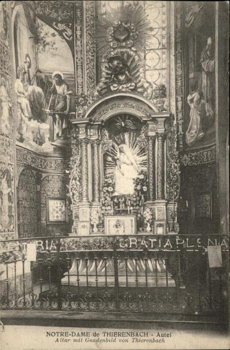 Thierenbach Haut Rhin Elsass Notre-Dame Altar mit Gnadenbild