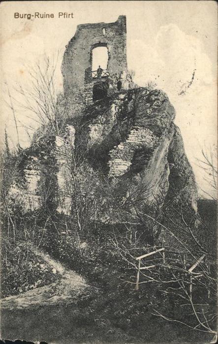 Pfirt Burg Ruine Feldpost