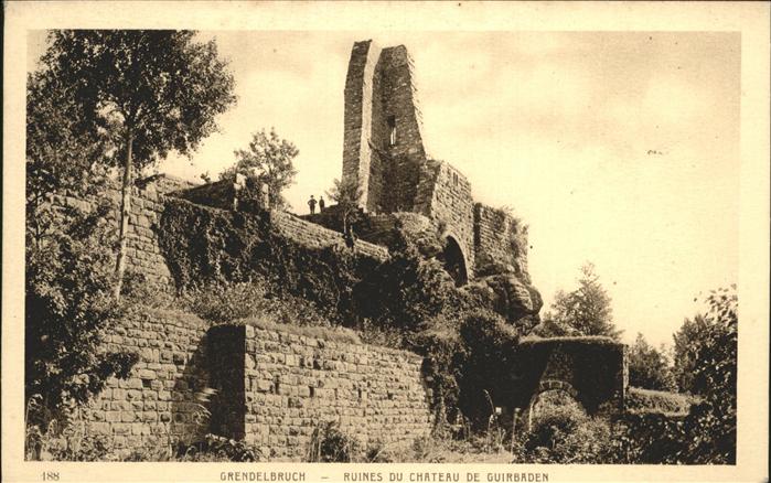 Grendelbruch Bas Rhin Alsace Ruines du Chateau de Guirbaden