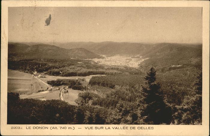 Celles-sur-Plaine Le Donon vue sur la Vallee de Celles