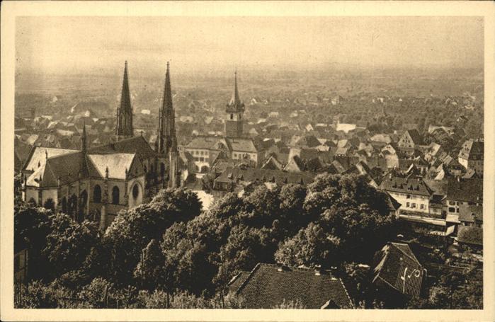 Obernai Bas Rhin Vue generale Cathedrale