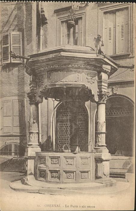 Obernai Bas Rhin Puits a six seaux Brunnen
