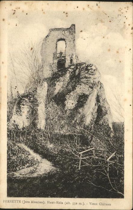 Ferrette Haut-Rhin Chateau ruine