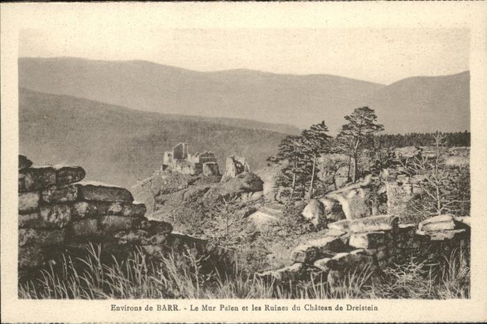 Barr Bas-Rhin Le Mur Paien et les Ruines du Chateau d