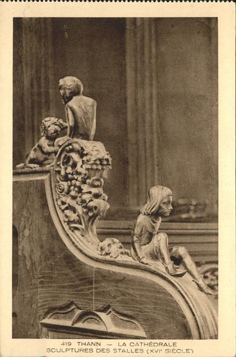 Thann Haut Rhin Elsass Cathedrale Sculptures des Stalles XVI s