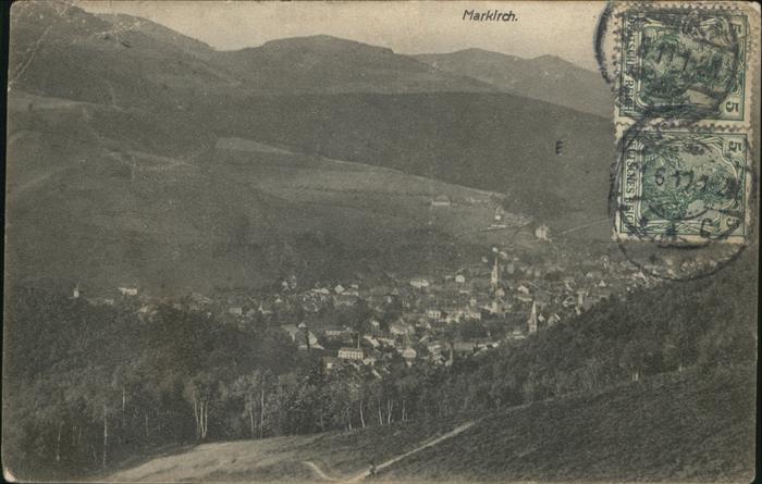 Markirch Vue panoramique Stempel auf AK