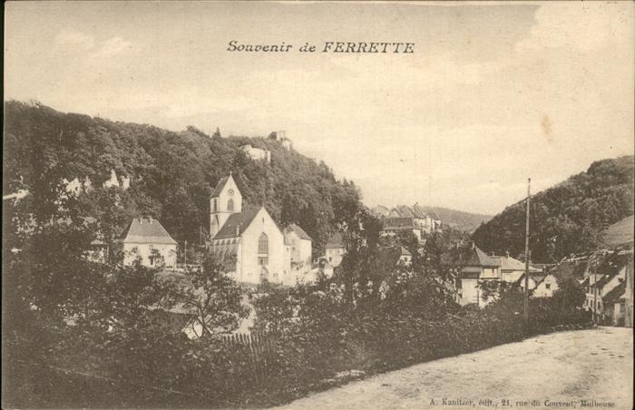 Ferrette Haut-Rhin Vue generale chateau