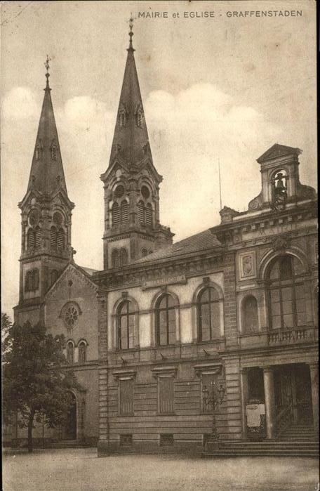 Illkirch-Graffenstaden Mairie et Eglise Rathaus Kirche