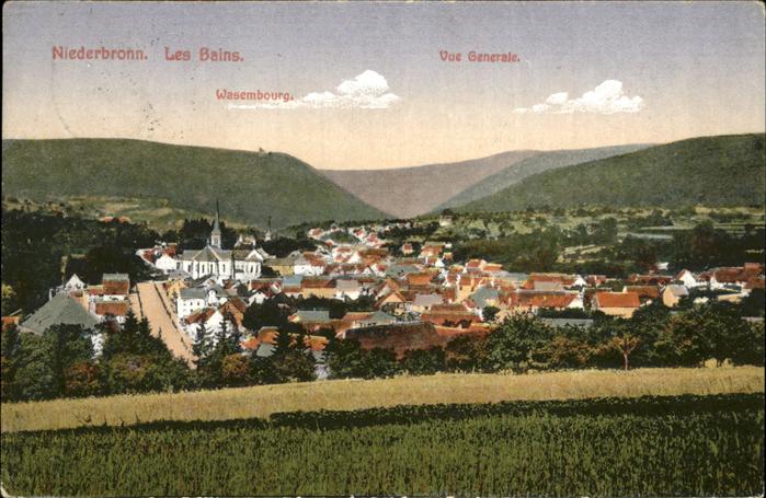 Niederbronn-les-Bains Vue generale avec chateau Wasembourg