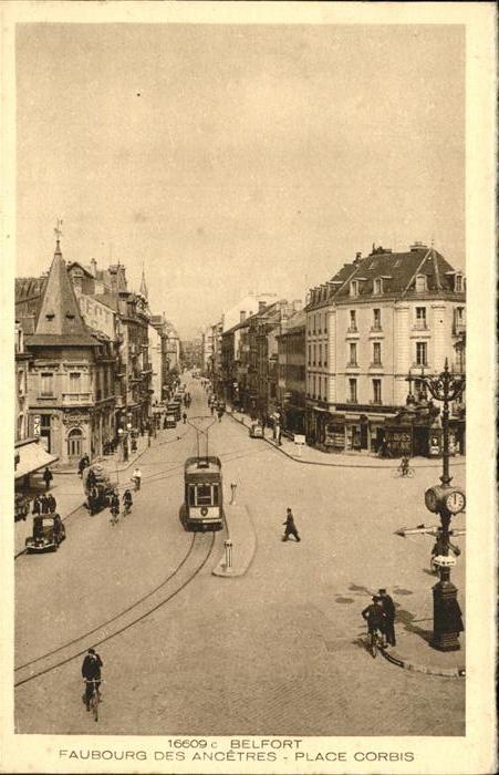 Belfort Alsace Faubourg des Ancetres Place Corbis tram