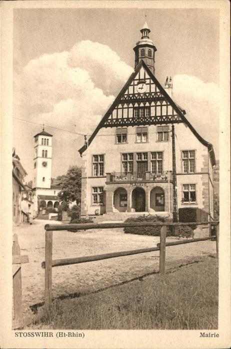 Stosswihr La Mairie et eglise Rathaus Kirche