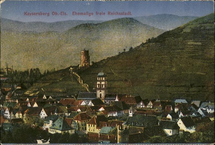 Kaysersberg Haut Rhin Ortsansicht mit Kirche ehemalige freie