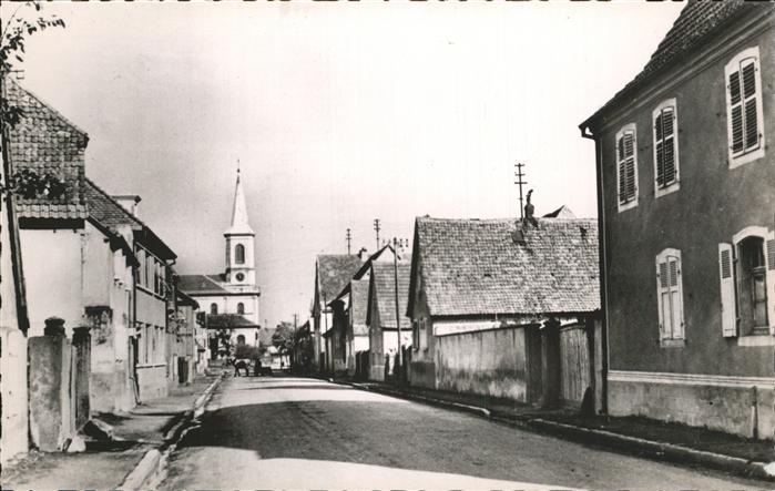 Oberhergheim Rue principale eglise