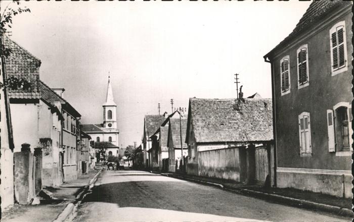 Oberhergheim Rue principale eglise