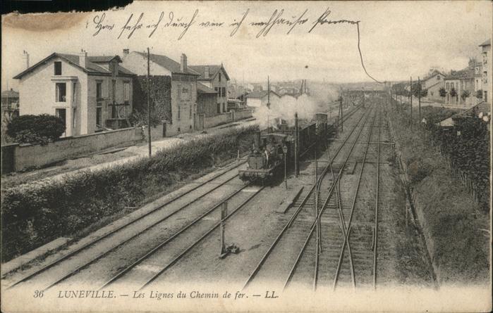 Luneville Lignes de Chemin de Fer Gare Eisenbahn
