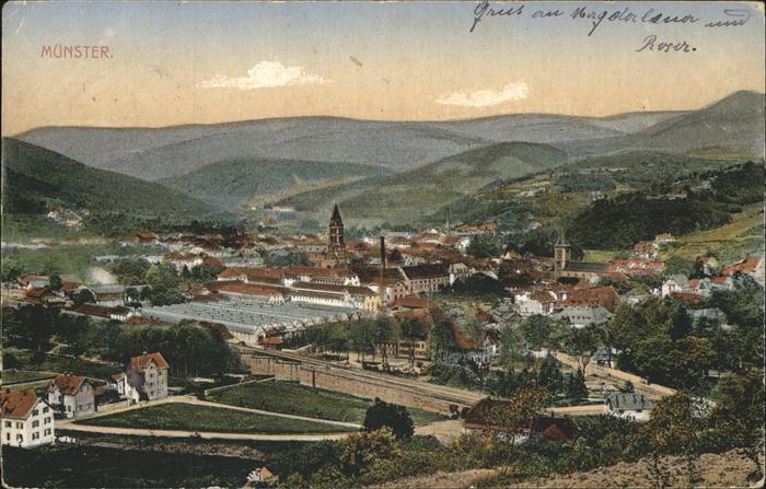 Muenster Haut Rhin Elsass Vue generale