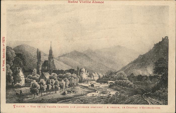 Thann Haut Rhin Elsass Vue de la Vallee Chateau d_Engelbourg