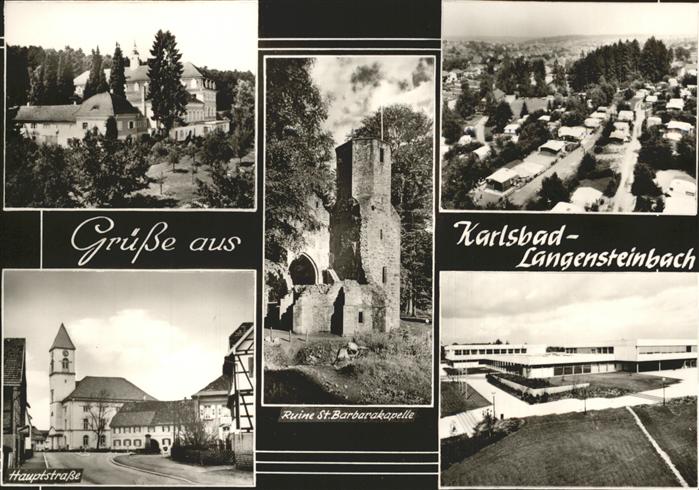 Karlsbad Eger Teilansichten Hauptstr Ruine St Barbarakapelle