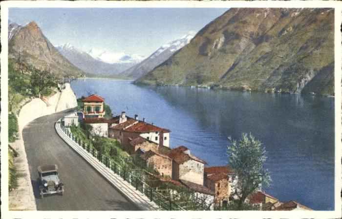 Lago di Lugano TI La nuova strada di Gandria