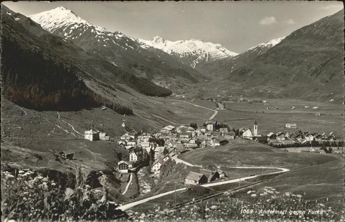 Andermatt Panorama mit Furka