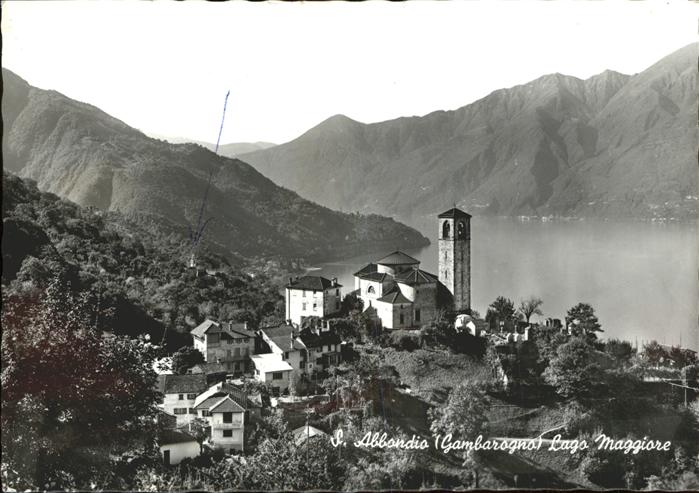 Gambarogno TI Chiesa S. Abbondio Lago Maggiore