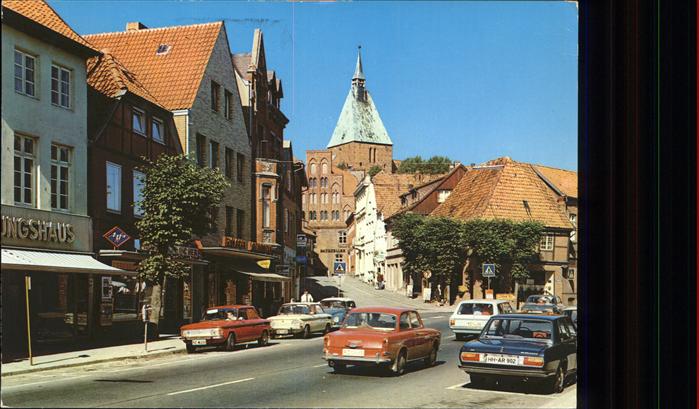 Moelln Marktstrasse mit Nikolaikirche