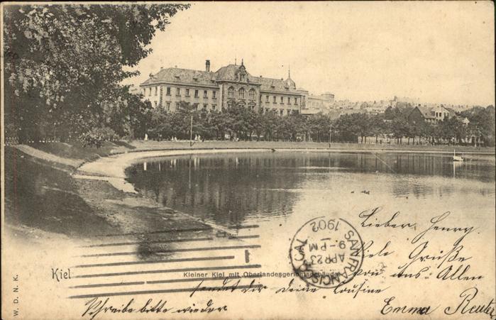 Kiel Kleiner Kiel mit Oberlandes Gerichtsgebaeude